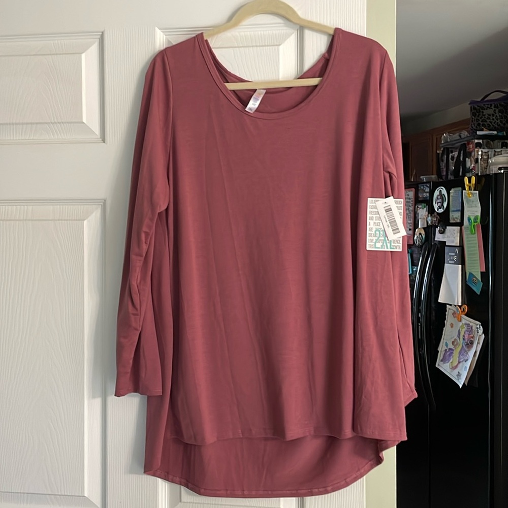 Pink LuLaRoe long sleeve t shirt